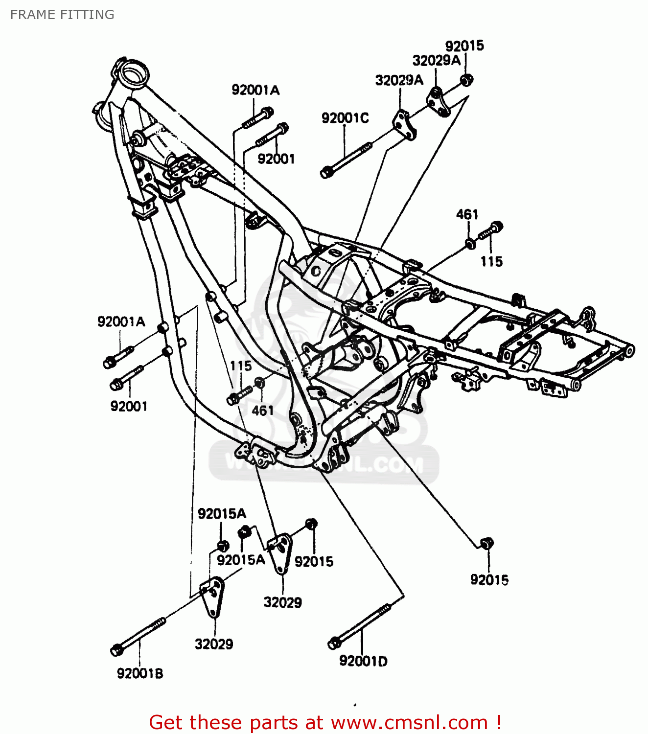 FRAME FITTING EX305A1 Z305GP 1983 EUROPE UK IT WG