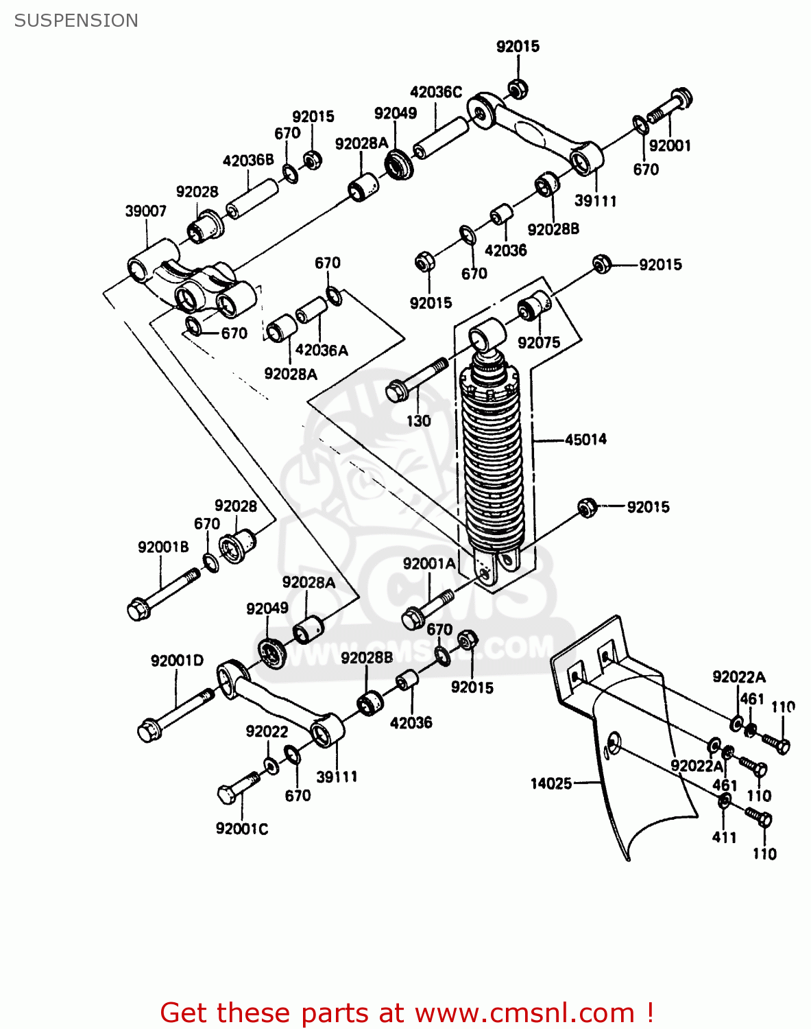 SUSPENSION EX305A1 Z305GP 1983 EUROPE UK IT WG