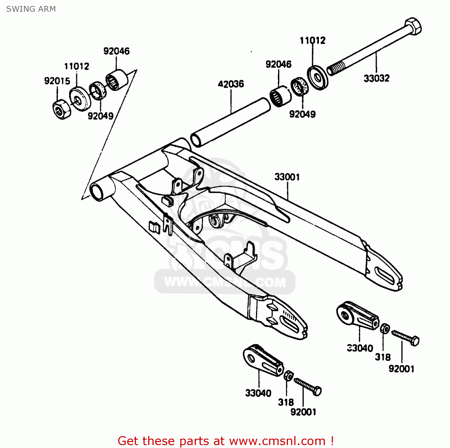 SWING ARM EX305A1 Z305GP 1983 EUROPE UK IT WG