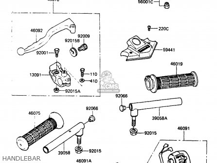 HANDLEBAR - EX305A1 Z305GP 1983 EUROPE UK IT WG