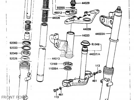 FRONT FORK - EX305A1 Z305GP 1983 EUROPE UK IT WG