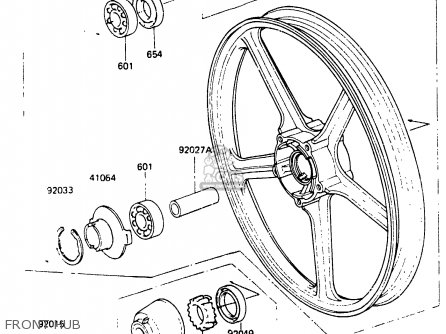 FRONT HUB - EX305A1 Z305GP 1983 EUROPE UK IT WG