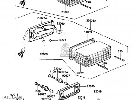 TAIL LAMP - EX305A1 Z305GP 1983 EUROPE UK IT WG