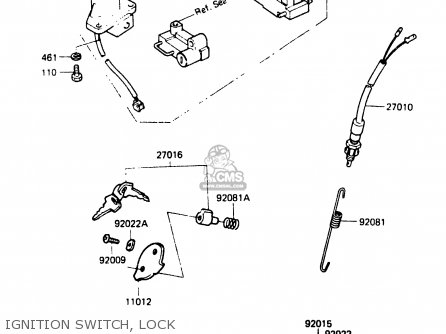 IGNITION SWITCH, LOCK - EX305A1 Z305GP 1983 EUROPE UK IT WG
