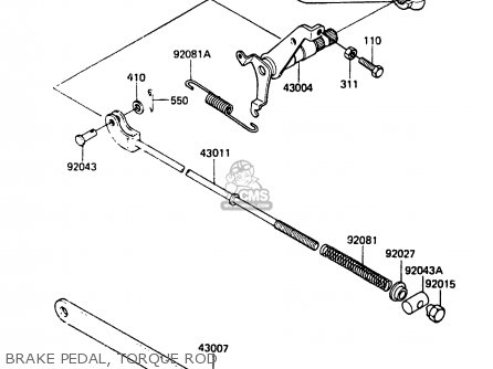 BRAKE PEDAL, TORQUE ROD - EX305A1 Z305GP 1983 EUROPE UK IT WG