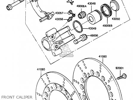 FRONT CALIPER - EX305A1 Z305GP 1983 EUROPE UK IT WG