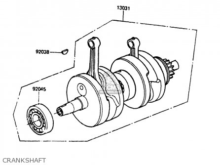 CRANKSHAFT - EX305A1 Z305GP 1983 EUROPE UK IT WG
