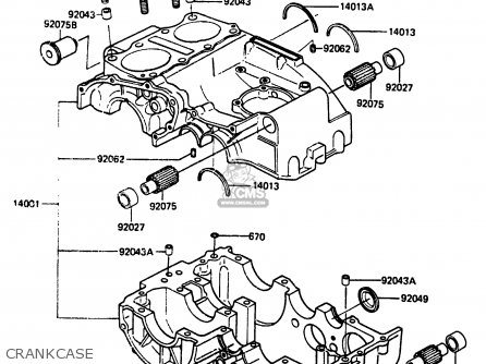 CRANKCASE - EX305A1 Z305GP 1983 EUROPE UK IT WG