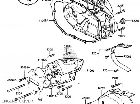 ENGINE COVER - EX305A1 Z305GP 1983 EUROPE UK IT WG