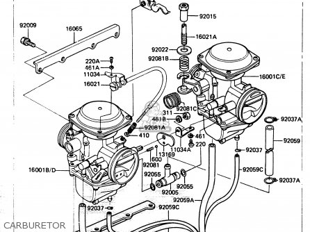 CARBURETOR - EX305A1 Z305GP 1983 EUROPE UK IT WG