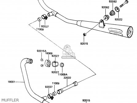 MUFFLER - EX305A1 Z305GP 1983 EUROPE UK IT WG