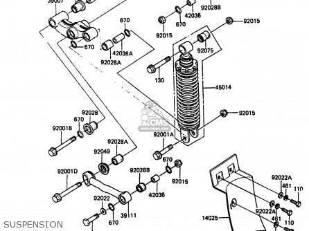 SUSPENSION - EX305A1 Z305GP 1983 EUROPE UK IT WG