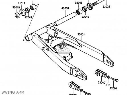 SWING ARM - EX305A1 Z305GP 1983 EUROPE UK IT WG