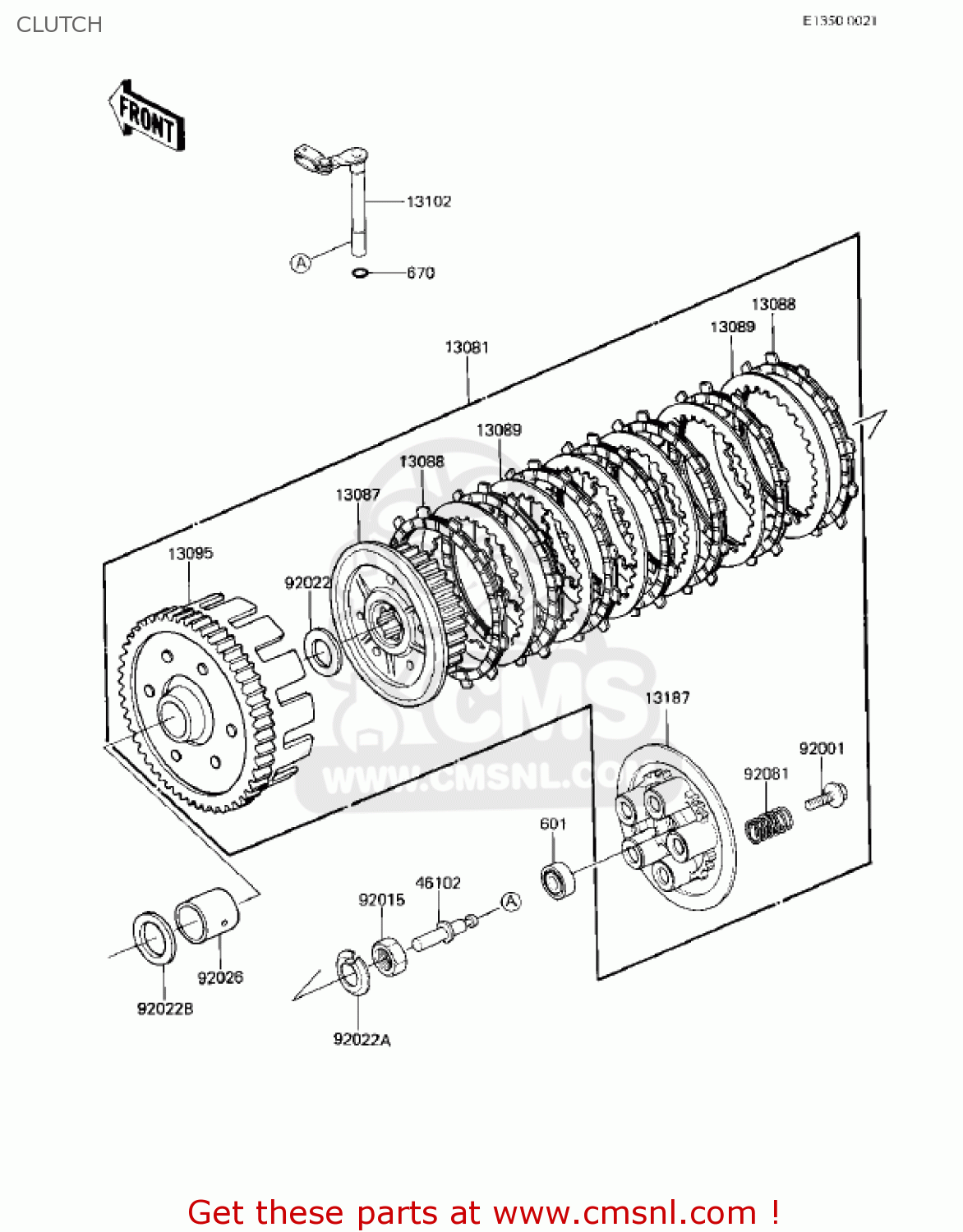 CLUTCH EX305B1 GPZ305 1985 USA CANADA