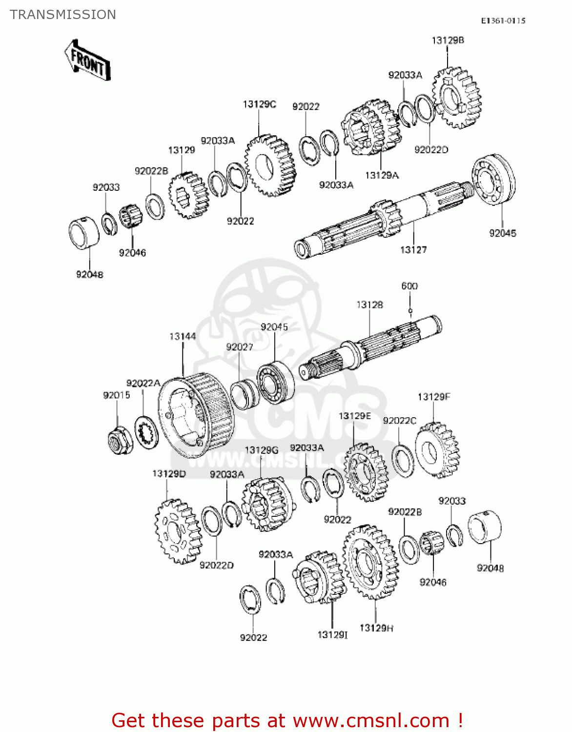 TRANSMISSION EX305B1 GPZ305 1985 USA CANADA