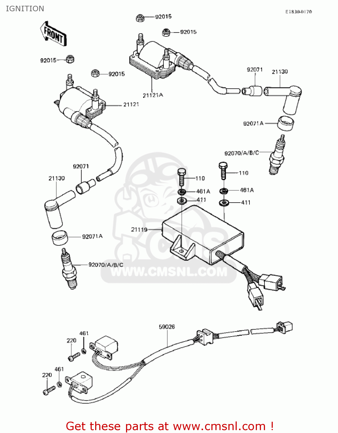 IGNITION EX305B1 GPZ305 1985 USA CANADA