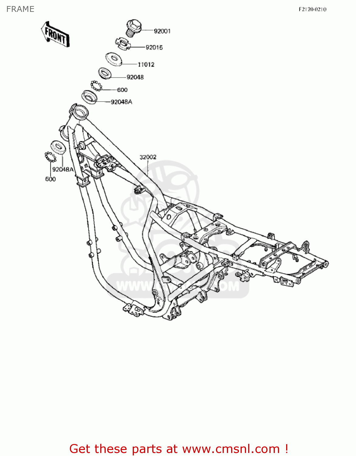 FRAME EX305B1 GPZ305 1985 USA CANADA