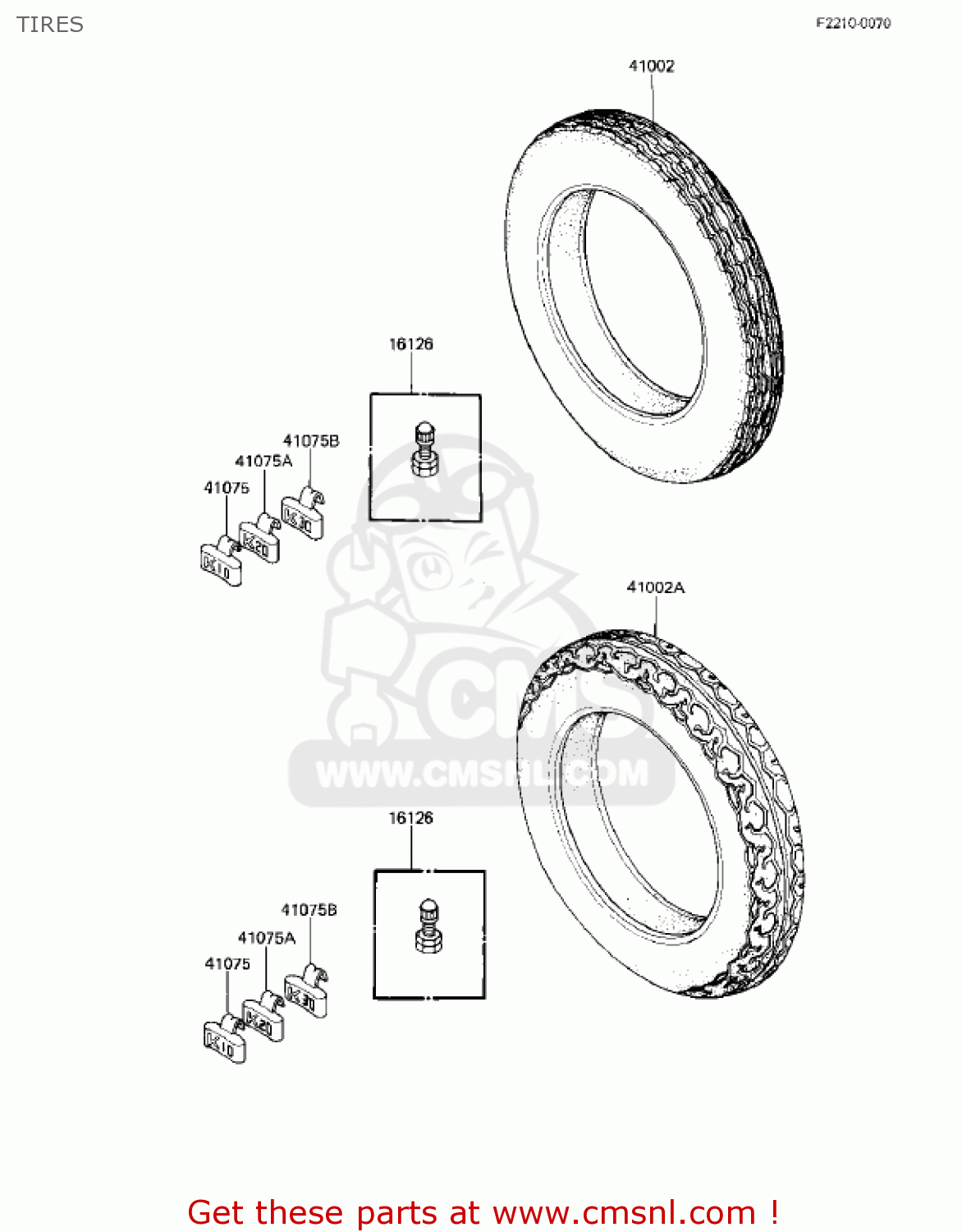 TIRES EX305B1 GPZ305 1985 USA CANADA