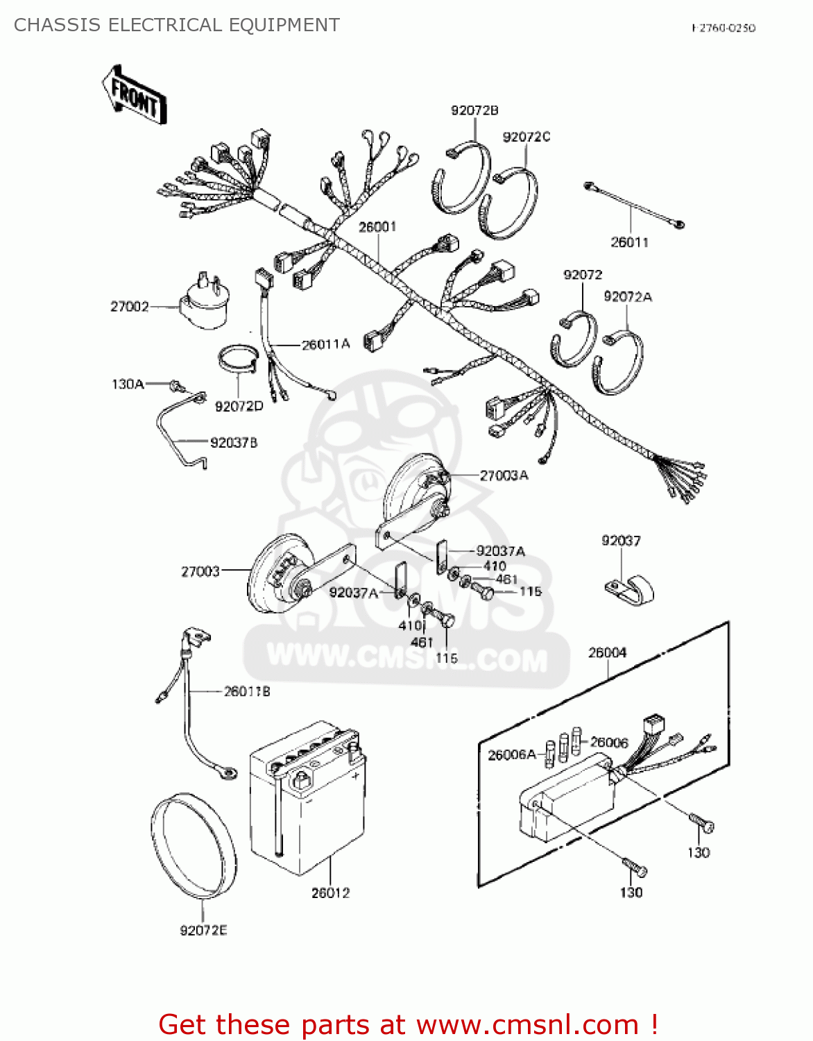 CHASSIS ELECTRICAL EQUIPMENT EX305B1 GPZ305 1985 USA CANADA