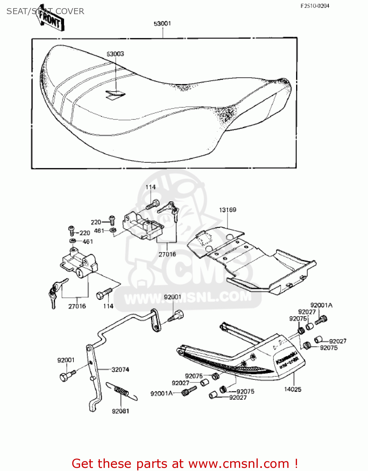 SEAT/SEAT COVER EX305B1 GPZ305 1985 USA CANADA