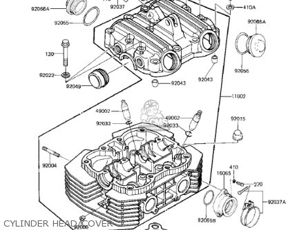 CYLINDER HEAD/COVER - EX305B1 GPZ305 1985 USA CANADA