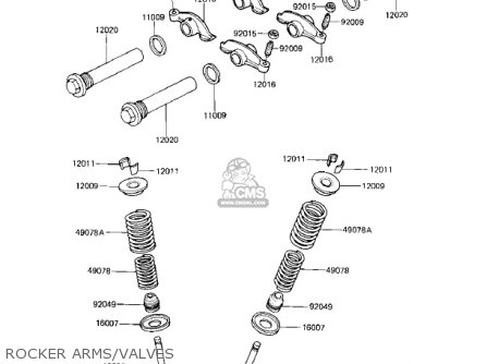 ROCKER ARMS/VALVES - EX305B1 GPZ305 1985 USA CANADA