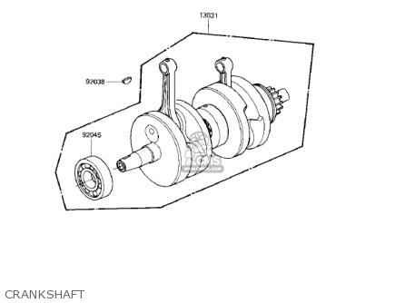 CRANKSHAFT - EX305B1 GPZ305 1985 USA CANADA