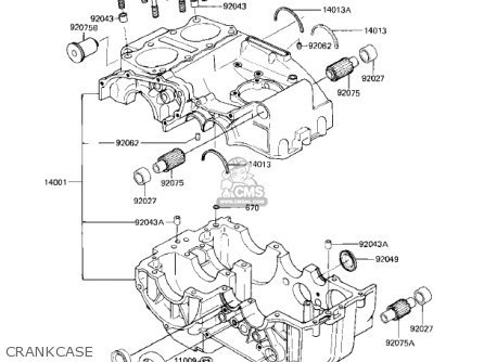 CRANKCASE - EX305B1 GPZ305 1985 USA CANADA