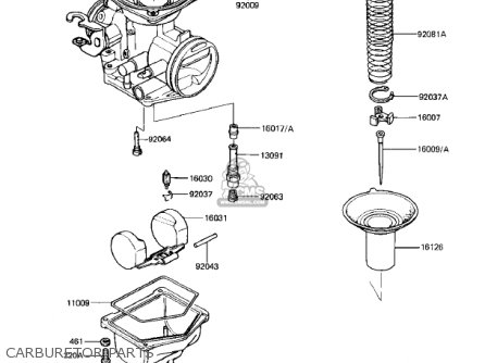 CARBURETOR PARTS - EX305B1 GPZ305 1985 USA CANADA
