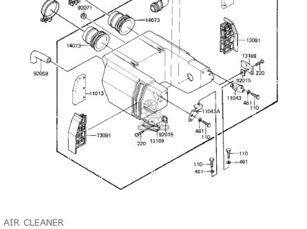 AIR CLEANER - EX305B1 GPZ305 1985 USA CANADA