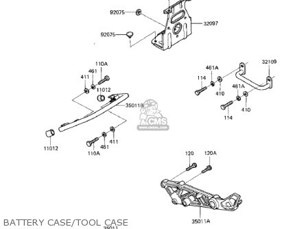 BATTERY CASE/TOOL CASE - EX305B1 GPZ305 1985 USA CANADA