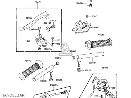 HANDLEBAR - EX305B1 GPZ305 1985 USA CANADA