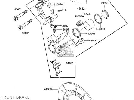 FRONT BRAKE - EX305B1 GPZ305 1985 USA CANADA