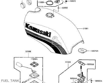 FUEL TANK - EX305B1 GPZ305 1985 USA CANADA