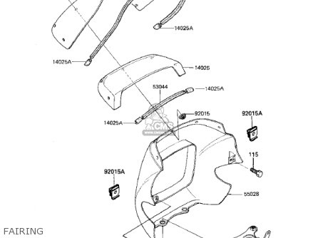 FAIRING - EX305B1 GPZ305 1985 USA CANADA