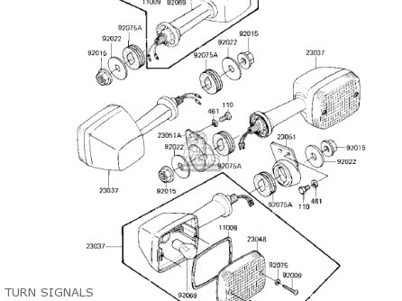 TURN SIGNALS - EX305B1 GPZ305 1985 USA CANADA