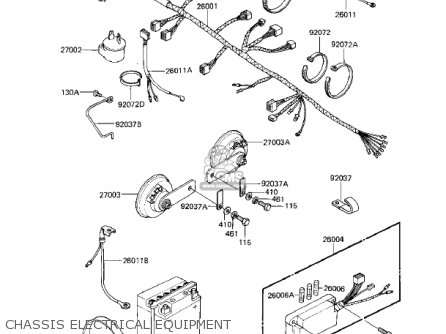 CHASSIS ELECTRICAL EQUIPMENT - EX305B1 GPZ305 1985 USA CANADA