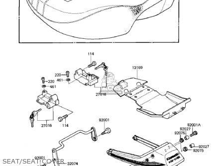 SEAT/SEAT COVER - EX305B1 GPZ305 1985 USA CANADA