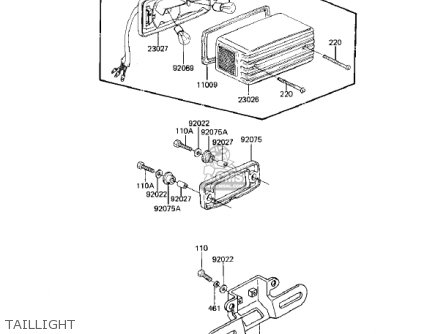 TAILLIGHT - EX305B1 GPZ305 1985 USA CANADA