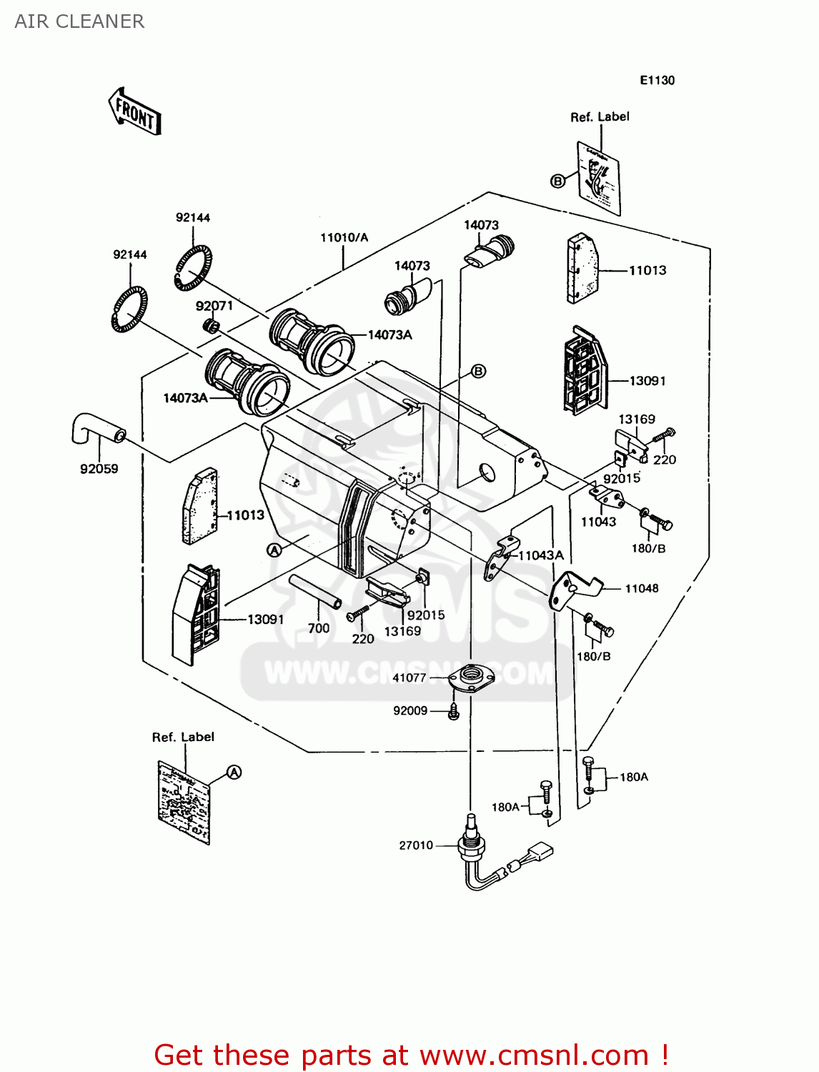 AIR CLEANER EX305B10 GPZ305 1994 EUROPE UK