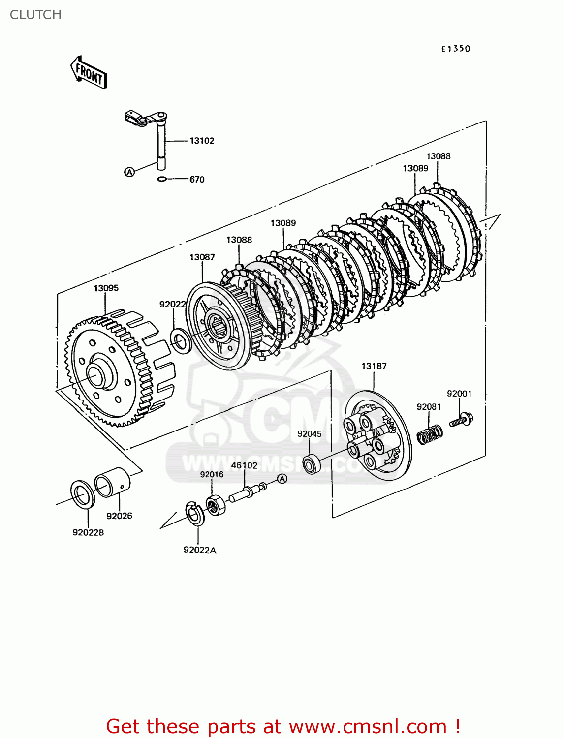 CLUTCH EX305B10 GPZ305 1994 EUROPE UK