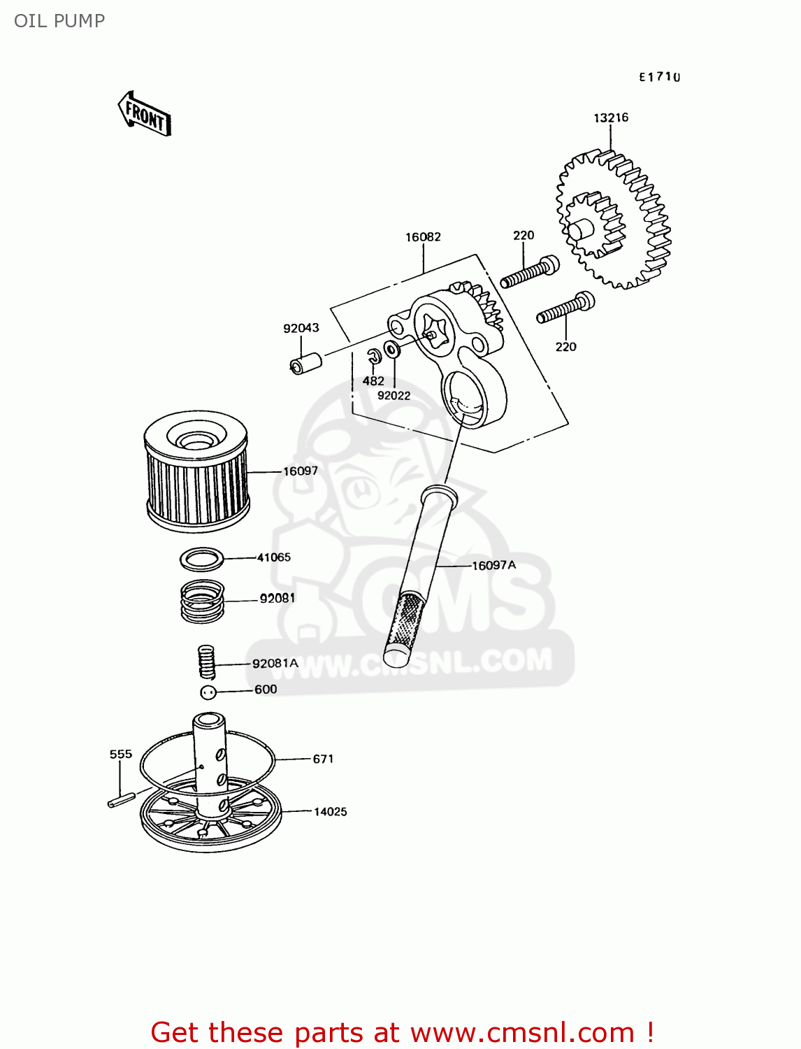 OIL PUMP EX305B10 GPZ305 1994 EUROPE UK