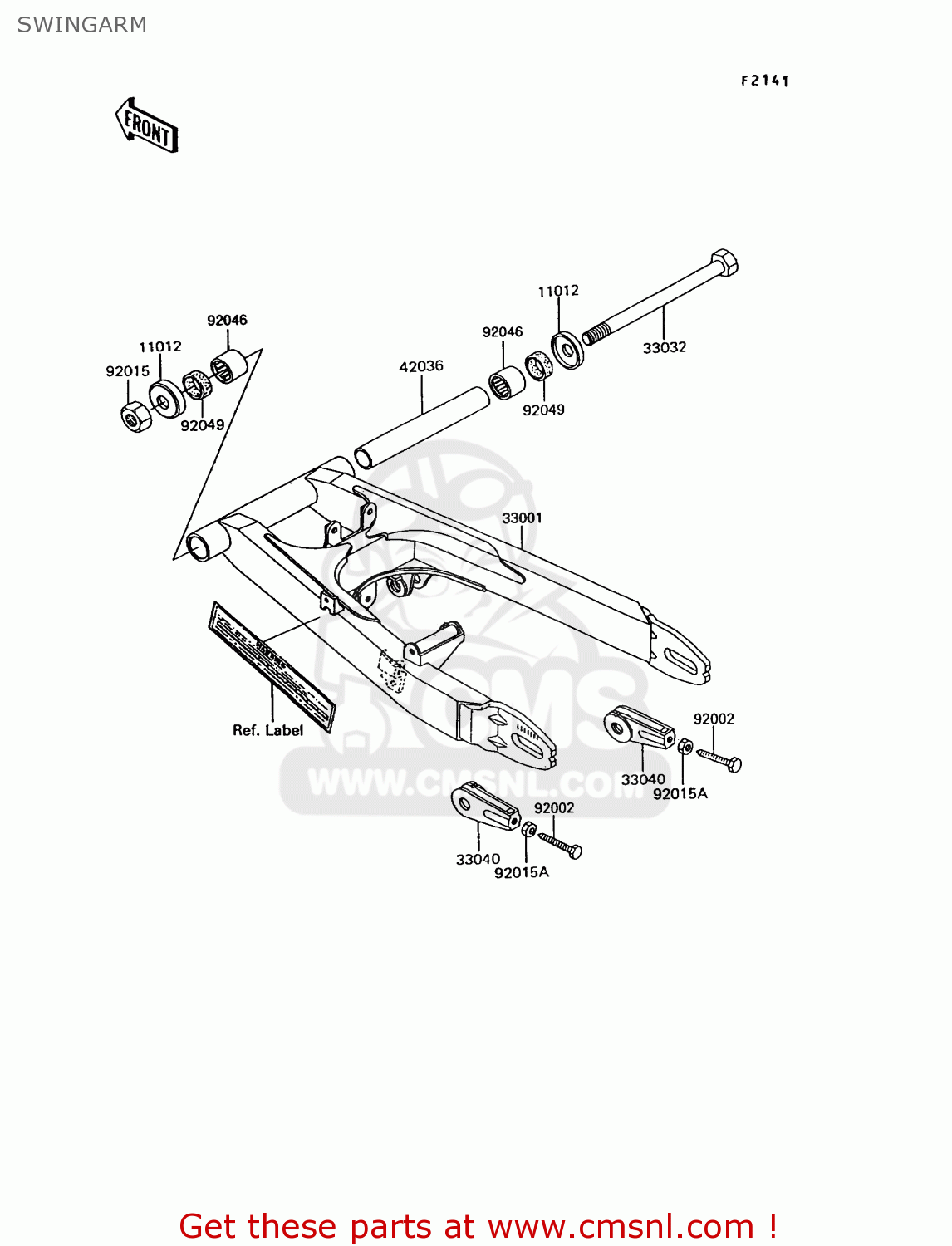 SWINGARM EX305B10 GPZ305 1994 EUROPE UK