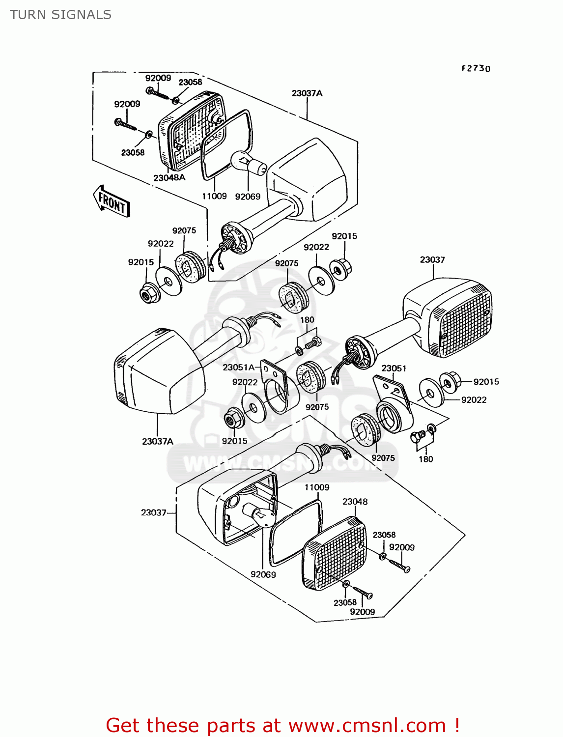 TURN SIGNALS EX305B10 GPZ305 1994 EUROPE UK