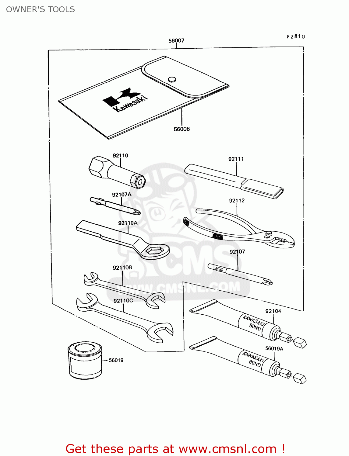 OWNER'S TOOLS EX305B10 GPZ305 1994 EUROPE UK