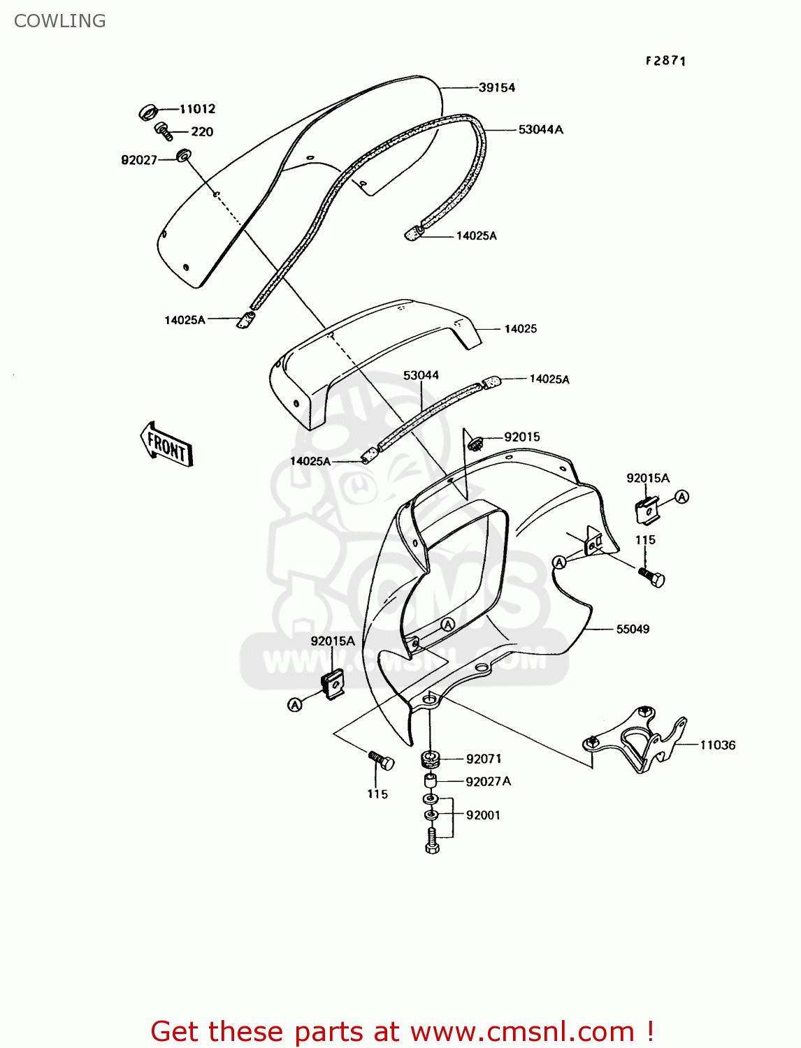 COWLING EX305B10 GPZ305 1994 EUROPE UK