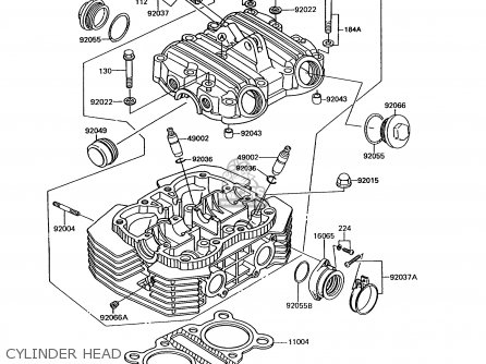 CYLINDER HEAD - EX305B10 GPZ305 1994 EUROPE UK