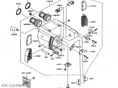 AIR CLEANER - EX305B10 GPZ305 1994 EUROPE UK