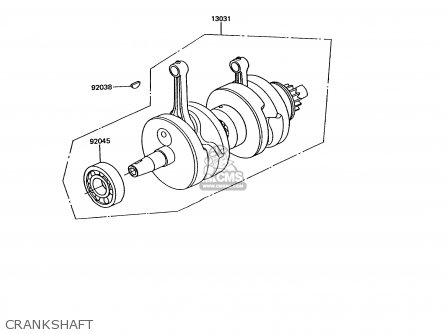 CRANKSHAFT - EX305B10 GPZ305 1994 EUROPE UK