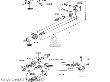 GEAR CHANGE MECHANISM - EX305B10 GPZ305 1994 EUROPE UK